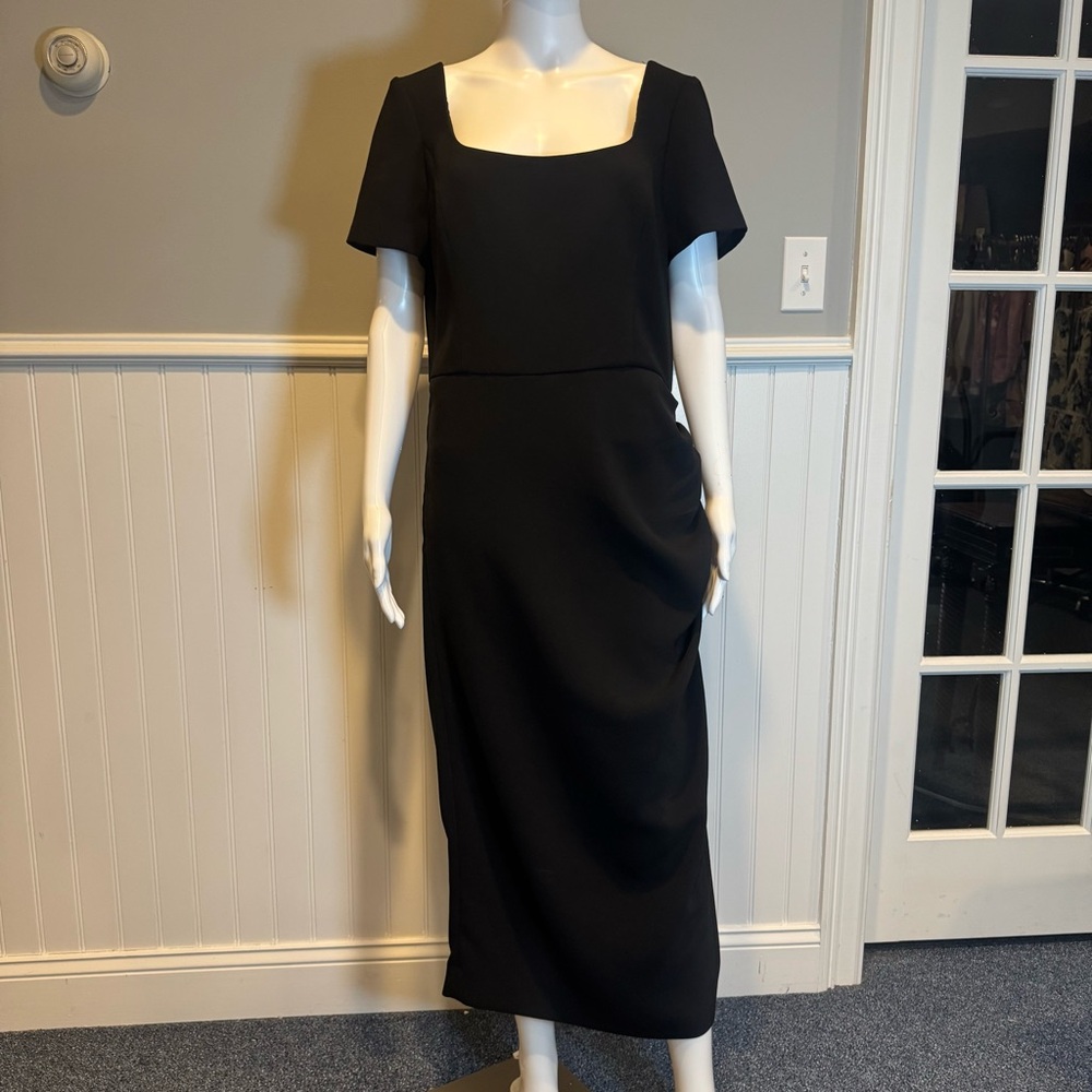 Carolina Herrera Classic Black Midi Dress